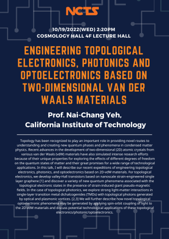 1019Engineering topological electronics, photonics and optoelectronics based on two-dimens