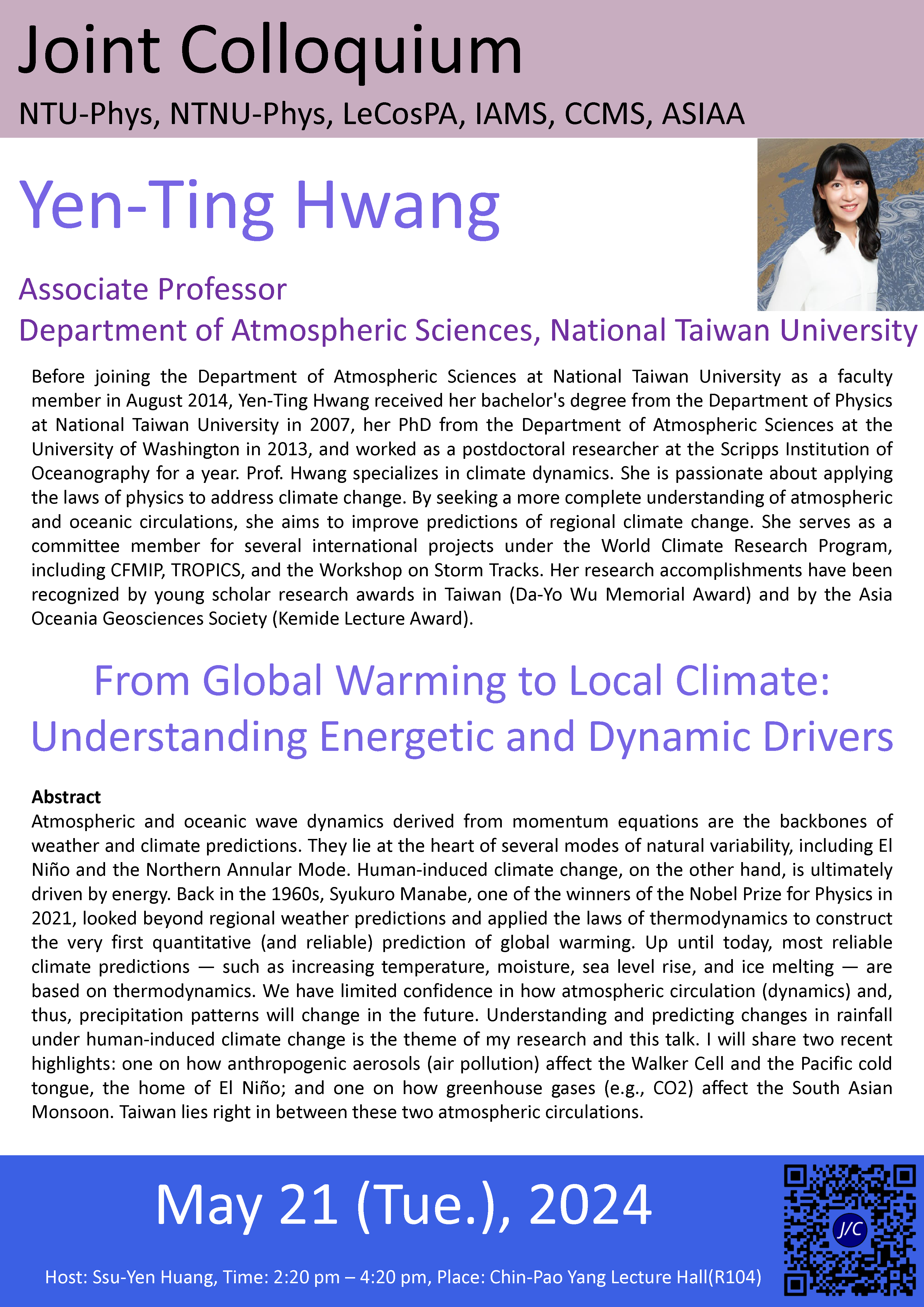 From Global Warming to Local Climate: Understanding Energetic and Dynamic Drivers
