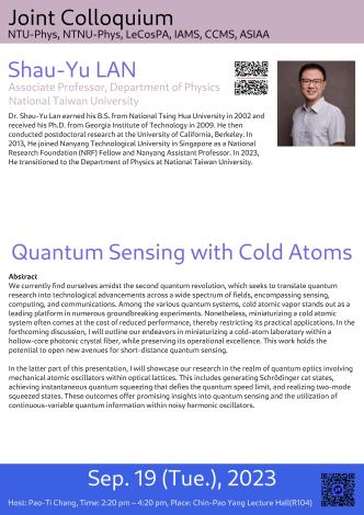 Quantum Sensing with Cold Atoms